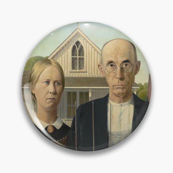 Item preview, Painting Art, Grant Wood Paintings Artist, American Gothic  designed and sold by SasyJamArt.