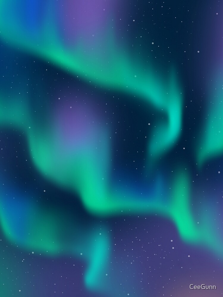 Thumbnail 3 of 3, Scarf, Aurora Borealis Northern Lights designed and sold by CeeGunn.