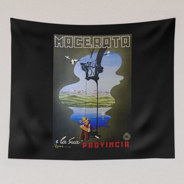 Item preview, Macerata vintage travel poster designed and sold by stickart-marek.