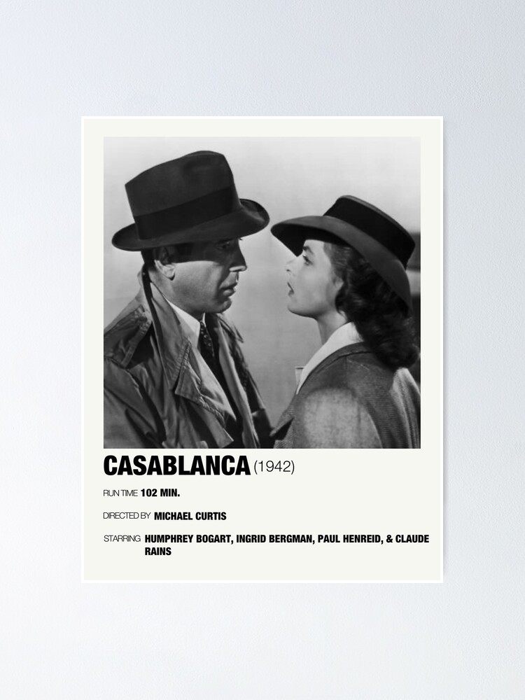 Casablanca 1942 Alternative Film Poster Poster By Abarone03 Redbubble