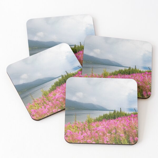 Item preview, Blooming Fireweed Thunderstorm at Little Salmon Lake, Yukon Territory, Canada designed and sold by ImagoBorealis.