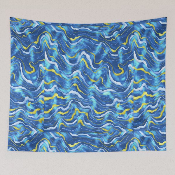 Item preview, Ethereal Sea- deep blue designed and sold by Reeding-Rainbow.