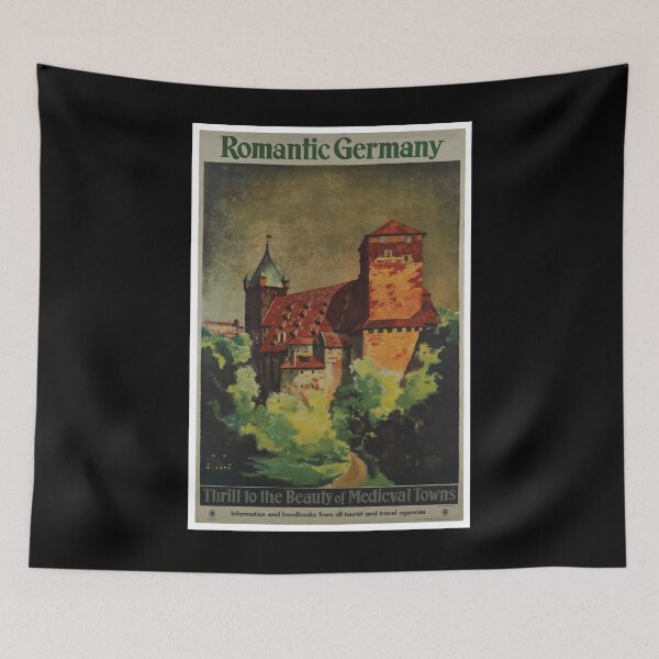 Item preview, Romantic Germany vintage travel poster designed and sold by stickart-marek.