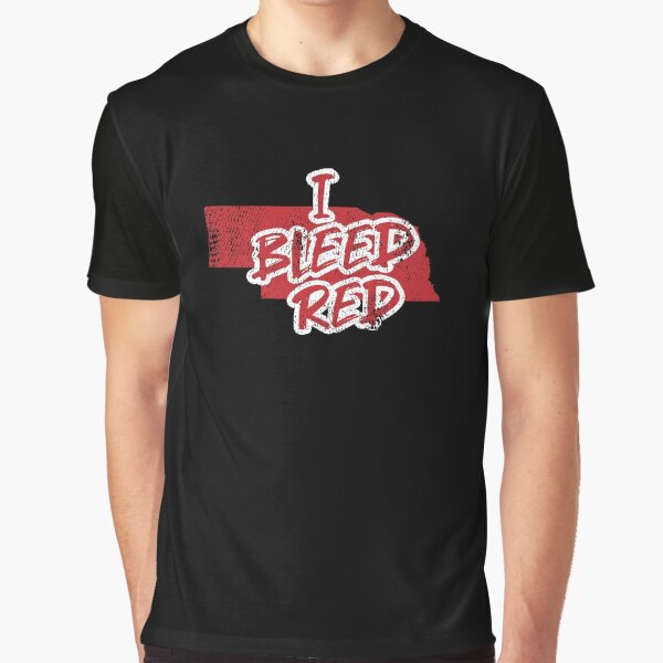 Nebraska State Pride - I Bleed Red Graphic T-Shirt