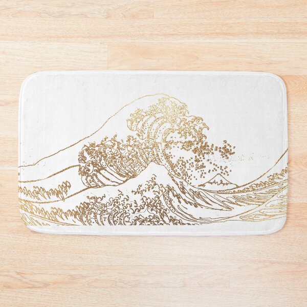 Item preview, The Great Waves,faux gold stylized from the original the Great Waves designed and sold by PixDezines.