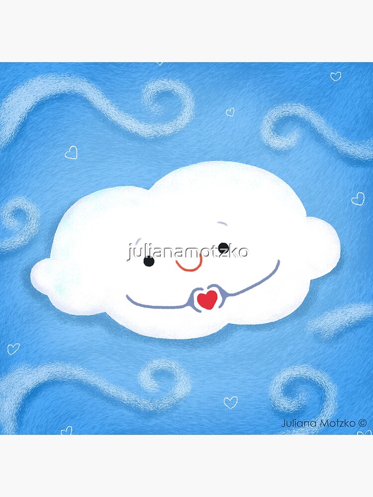 Cloud doing a heart with hands by julianamotzko