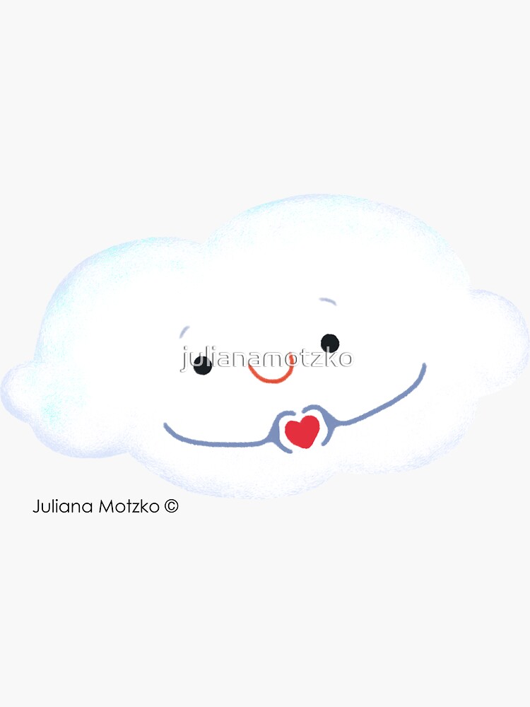 Cloud doing a heart with hands by julianamotzko