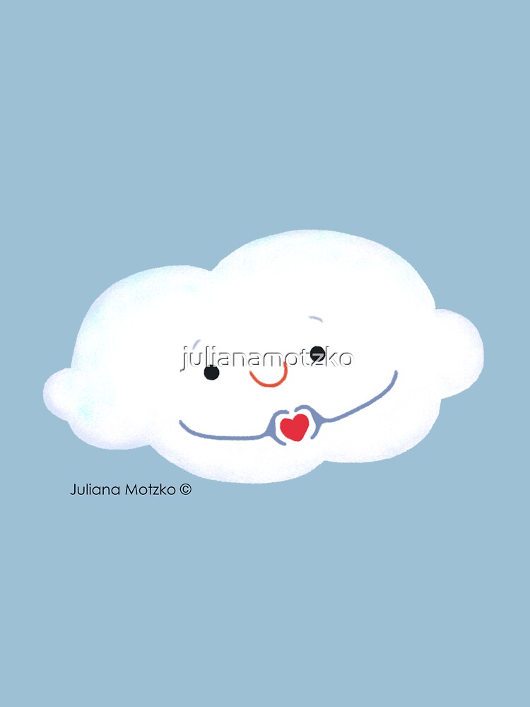 Cloud doing a heart with hands by julianamotzko