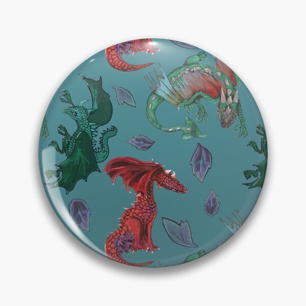 Item preview, Dragons 1-3 with leaves -tealish designed and sold by KassyKeppol.