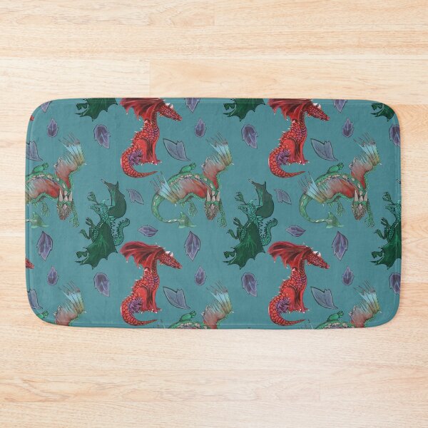 Item preview, Dragons 1-3 with leaves -tealish designed and sold by KassyKeppol.