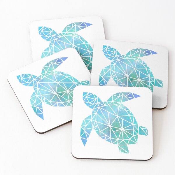 Item preview, Geometric watercolor turtle designed and sold by -emmajoy-.