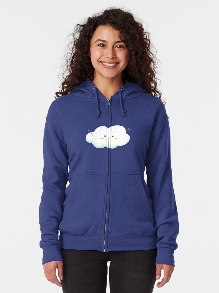 Alternate view of Happy Hug Cloud Zipped Hoodie