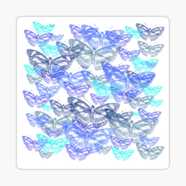 Bright Blue Butterfly Collage Sticker For Sale By Cheyannebert Redbubble 4010