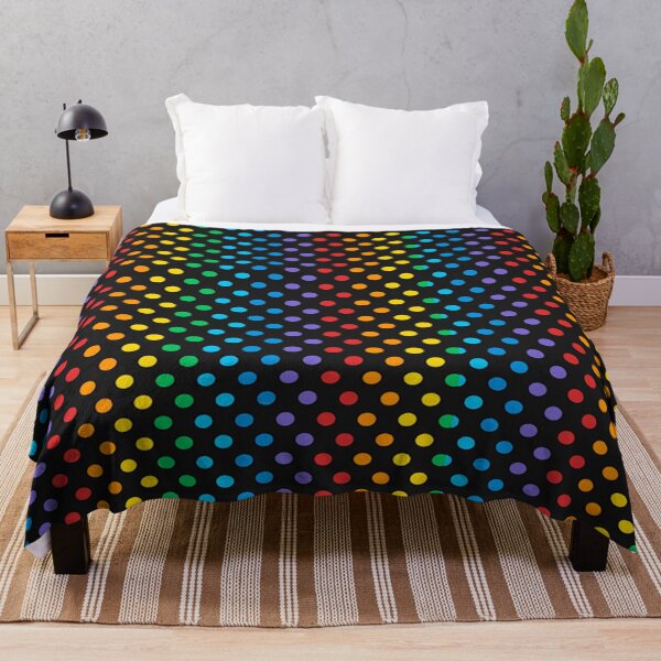 Item preview, Black Rainbow Polka Dot Design designed and sold by triangle-studio.