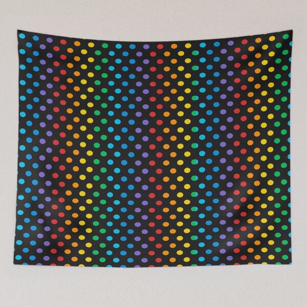 Item preview, Black Rainbow Polka Dot Design designed and sold by triangle-studio.