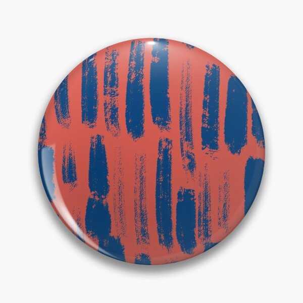 Item preview, Blue brush strokes on red designed and sold by BlertaDK.