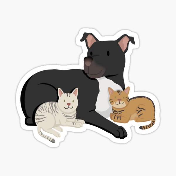 Cute Cat Couple Friend (2) - Best Friends - Sticker