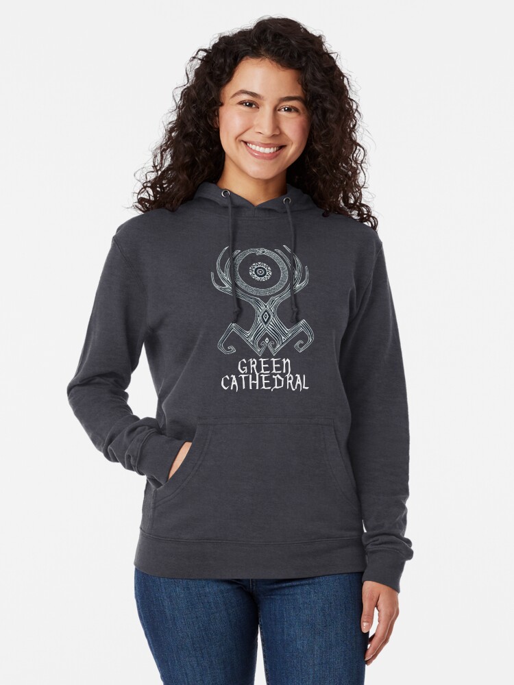 Alternate view of Green Cathedral Lightweight Hoodie