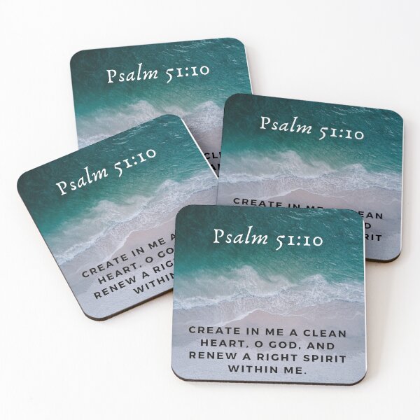 Item preview, Psalm 51:10 Apparel Wall Art designed and sold by littlebluehouse.