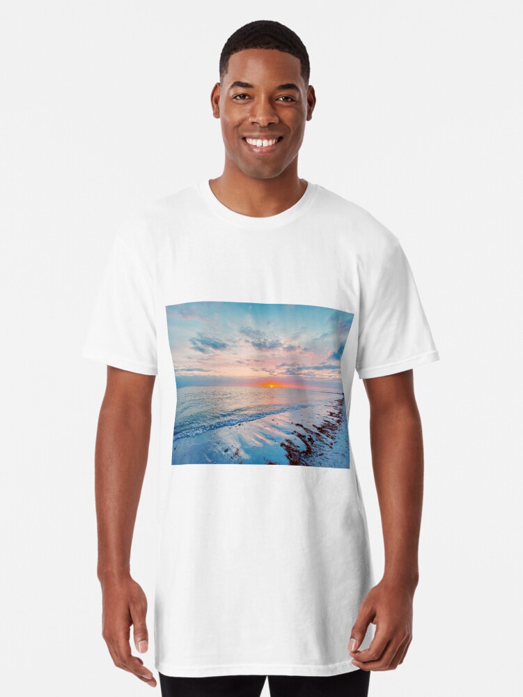 Clearwater Beach Sunset Long T-Shirt for Sale by -Nats-Designs