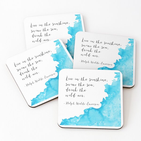 Item preview, Ralph Waldo Emerson Quote - Live in the Sunshine designed and sold by HeatherMoonArt.