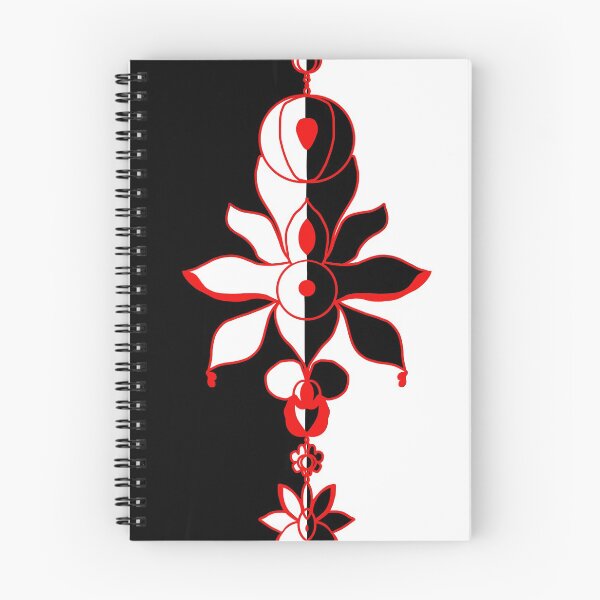 Item preview, Red Floral on Black and White designed and sold by JAMMCREATIONS.