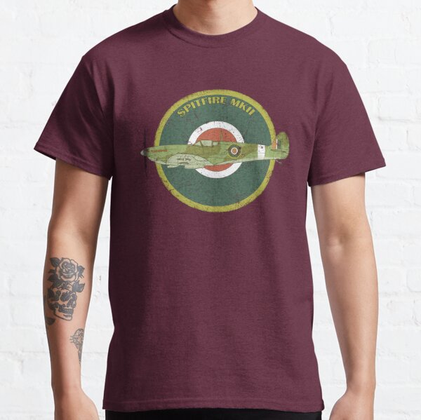 RAF MKII Spitfire Vintage Look Fighter Aircraft Classic T-Shirt