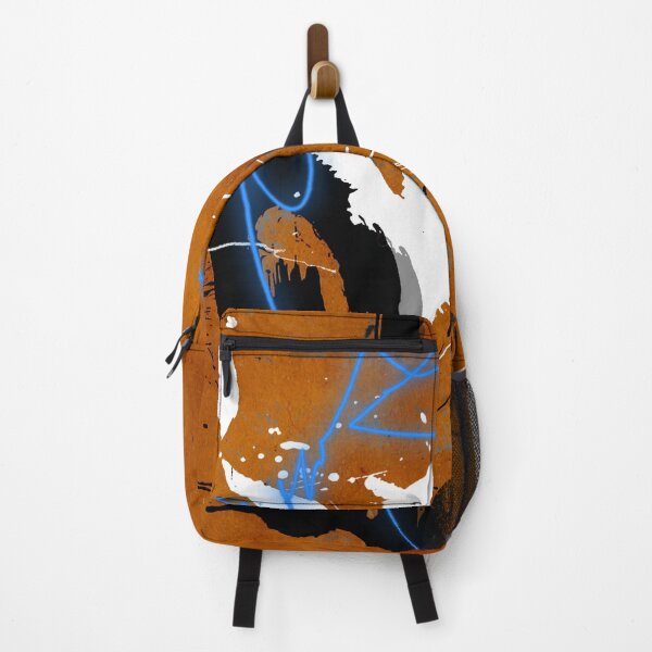 Item preview, Black and brown abstract with electric blue detail designed and sold by ZebEddy.