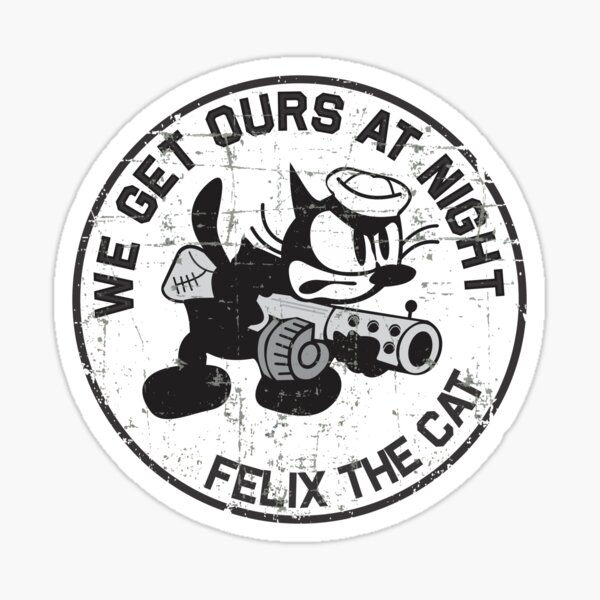 We Get Ours at Night - Yorktown Air Group - VF-3 - Grunge Style Sticker
