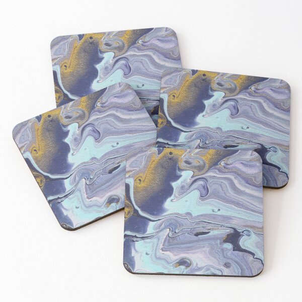 Item preview, Blue and Gold Marble Painting designed and sold by erakes.