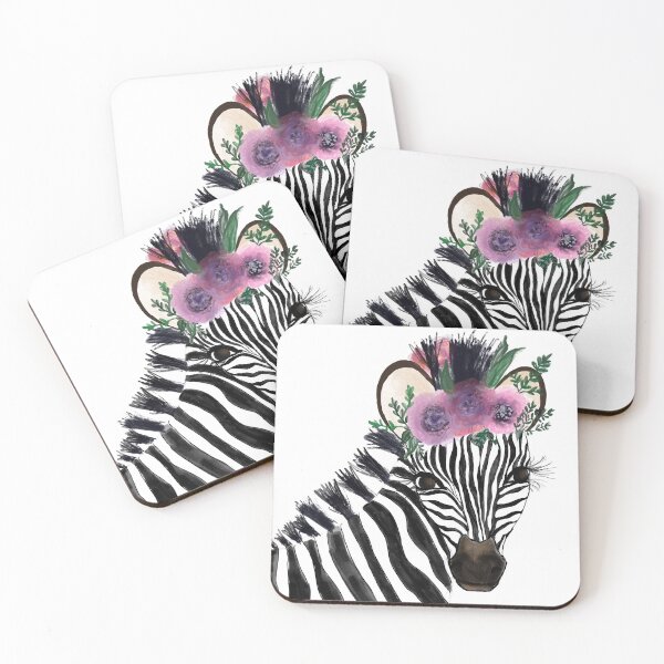 Item preview, Zebra with floral crown designed and sold by Zelda Fogle.