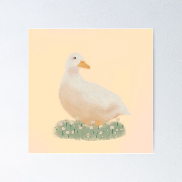 Item preview, Cute duck illustration - with background designed and sold by hana2020.