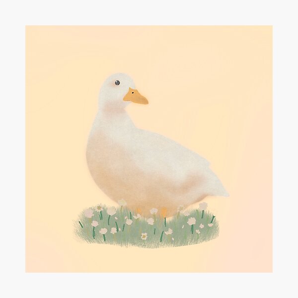 Item preview, Cute duck illustration - with background designed and sold by hana2020.