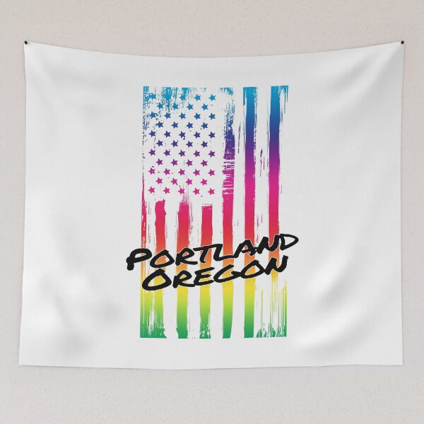 Item preview, Portland Oregon Rainbow Flag LGBT Gay Lesbian Pride LGBTQ designed and sold by GabiBlaze.