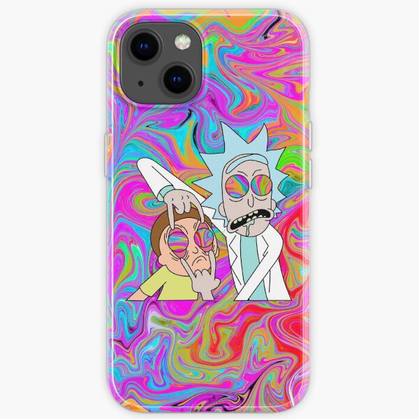 Rick and Morty sticker iPhone Soft Case