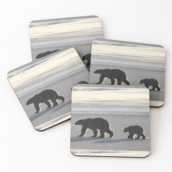 Item preview, Silver Glow Panorama. Polar Bears at Sundown, Churchill, Canada  designed and sold by Carole-Anne.
