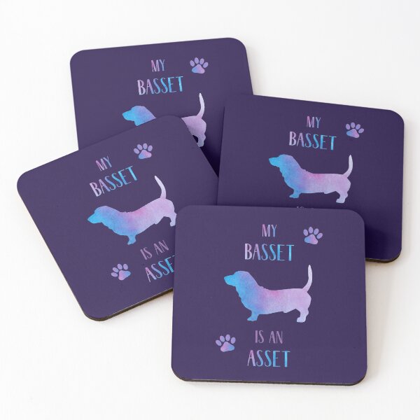 Item preview, My Basset is an Asset | Basset Hound | Watercolor designed and sold by RocketPunchSC.