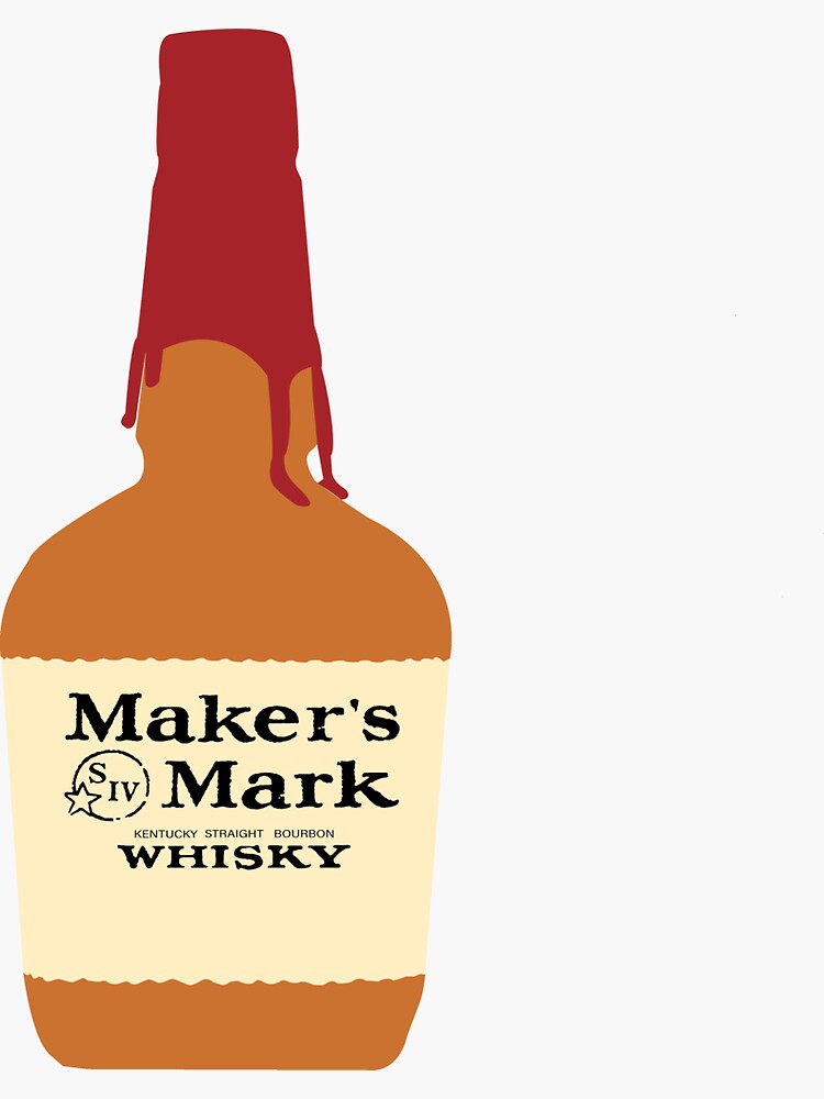 "Maker's Mark Bourbon" Sticker for Sale by KyFriedKicks Redbubble