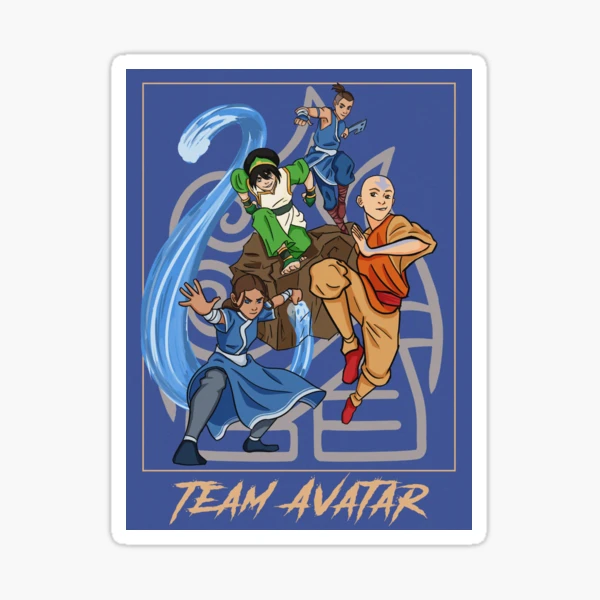 Team Avatar Fan Art / The Gaang / Avatar Fanart / Avatar the Last Airbender  Sticker for Sale by wicked-karen