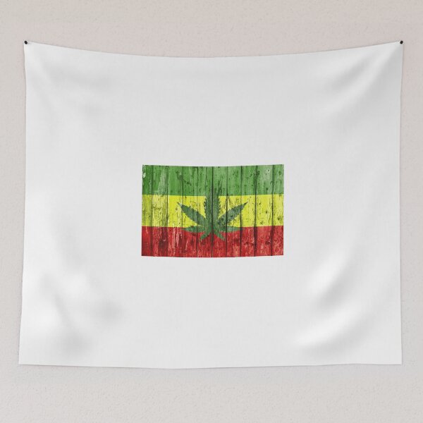 Item preview, Jamaican Colors on Wood With Marijuana Leaf in Center designed and sold by OfferHeat.