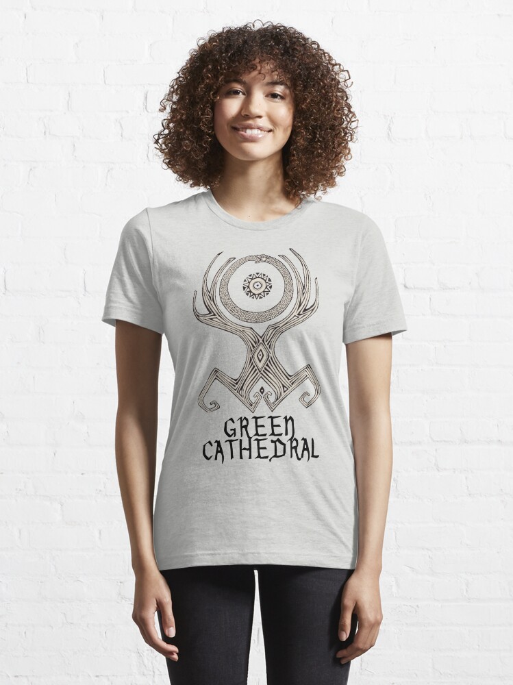 Alternate view of Green Cathedral Tee Design (for light colored shirts) Essential T-Shirt