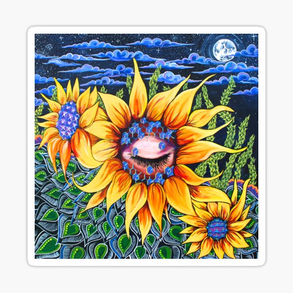 Resting Sunflower Sticker
