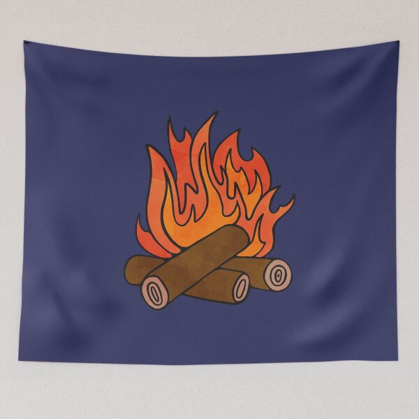 Item preview, Campfire Watercolor Illustration designed and sold by murialbezanson.