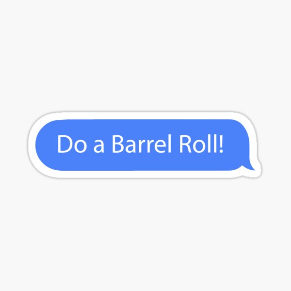 do a barrell roll Sticker for Sale by Sinovius