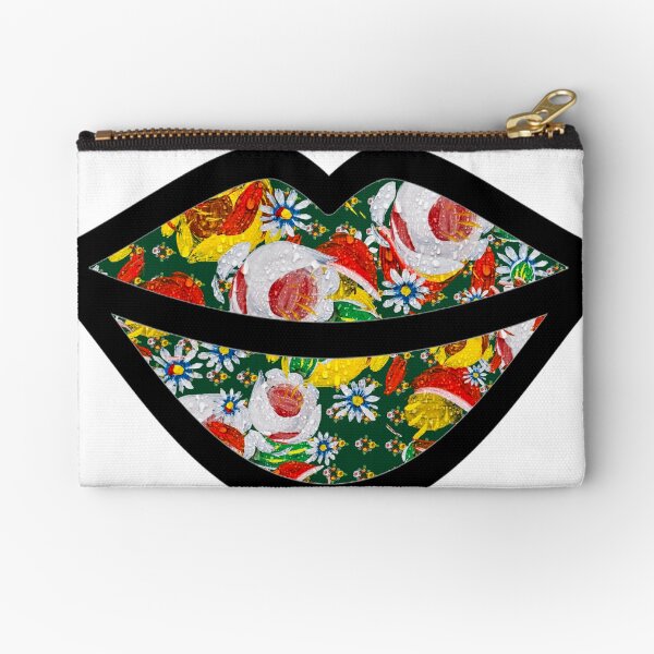 Canal Flowers Chaos Lips from canalsbywhacky Zipper Pouch