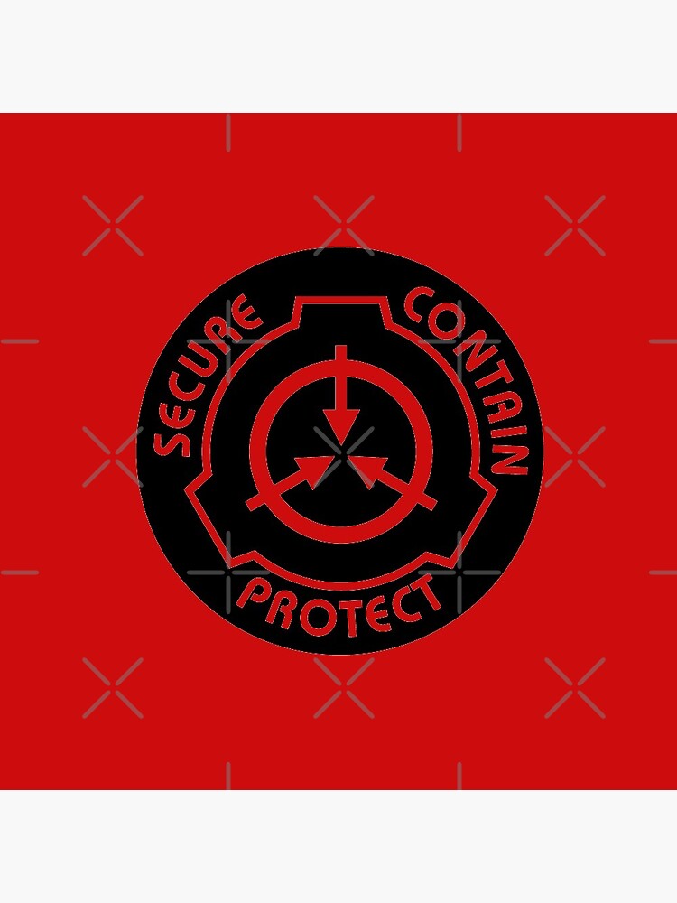 Disover Secure Contain Protect SCP Foundation Emblem Pin Button