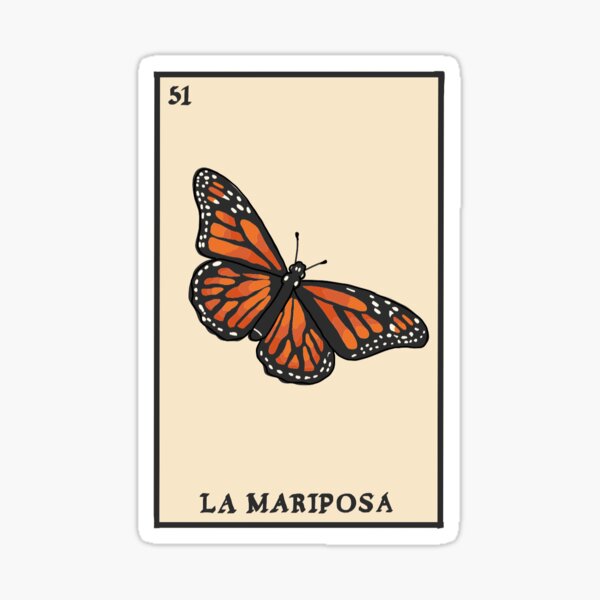 loteria butterfly / mariposa card Pegatina