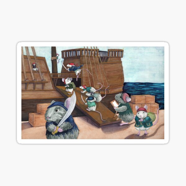 Pirate Mice Boarding Sticker