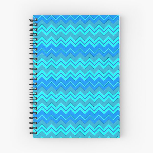 Item preview, ZigZag Stripes in hues of blue  designed and sold by Happy Puppy Print On Demand.