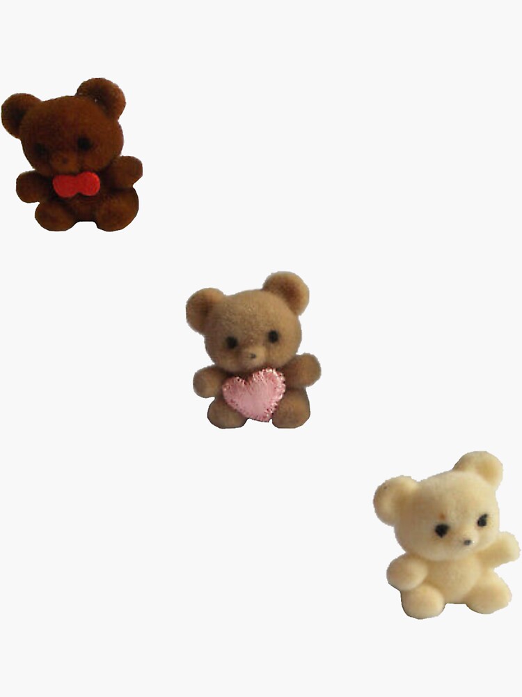Thumbnail 3 of 3, Sticker, teddy bear pack designed and sold by redbubblehannah.